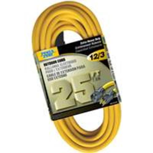 Power Zone OR500825 Extension Cord, Yellow