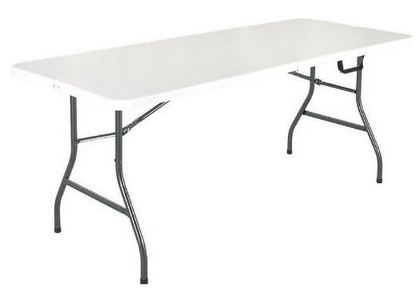 Simple Spaces DL-C2403L Banquet Table With Folding Leg, White