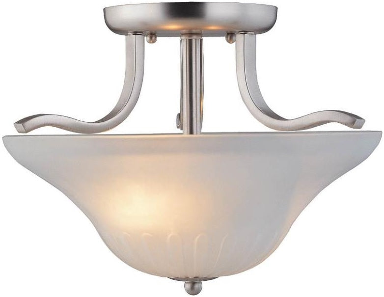 Boston Harbor 1571-2SF-3L Two Light Ceiling Fixture, Brushed Nickel