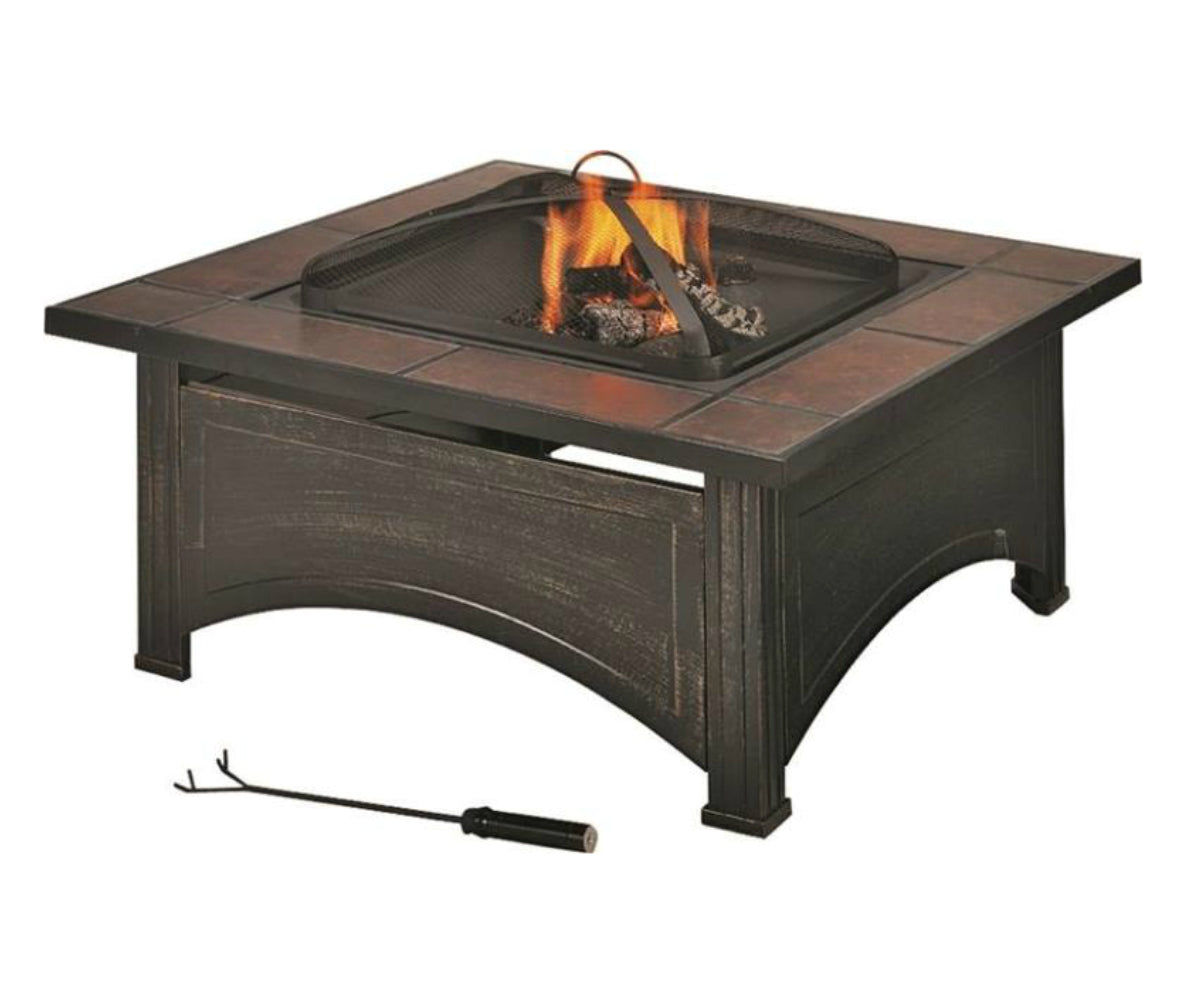 Mintcraft FTB-51171 Outdoor Firepit, Square,  36"