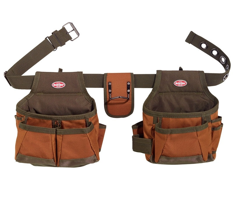 Bucket Boss 50200 2-Bag Tool Belt Builder's Suspension Rig, 12 Pockets