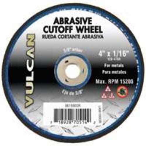 Vulcan 981590OR Abrasive Cutoff Wheel, 4" x 1/16"