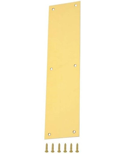 Prosource 32238BBB-PS Push Plate, 3-1/2" x 15", Bright Brass