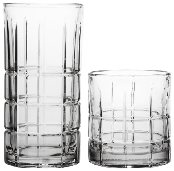 Anchor Hocking 69888L13 Manchester Clear Glassware Set, 16-Piece