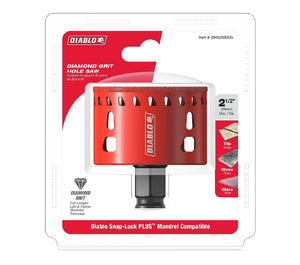 Diablo DHS2500DG Diamond Grit Hole Saw, 2-1/2 in Dia