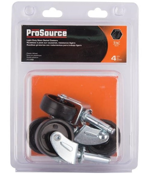 ProSource JC-B13-PS Swivel Casters, Zinc Plated