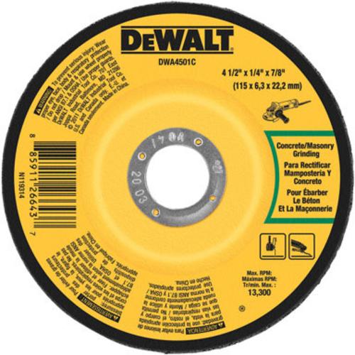Dewalt DWA4501C Masonry Grinding Wheel, 4-1/2"