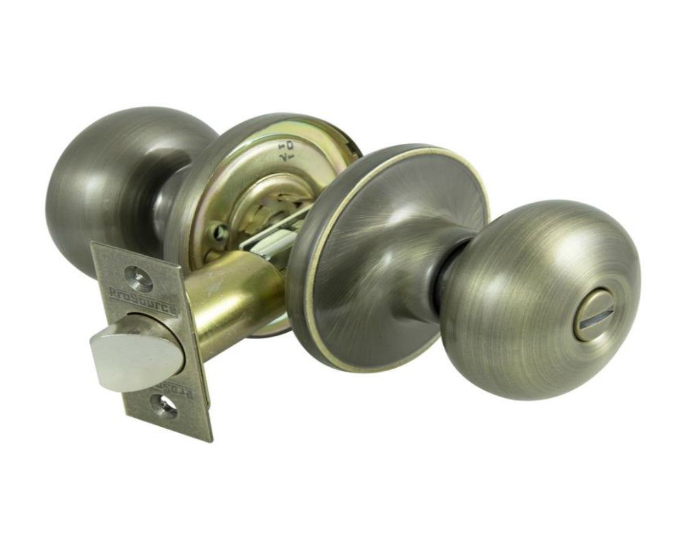 Prosource TF810V-PS Privacy Knob Set, Antique Brass