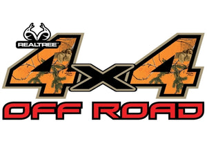 Realtree RT-4X4-XTBLZ X4 Off Road Xtra Blaze Camo Decal, 6.25" x 13.25"