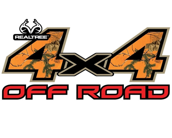 Realtree RT-4X4-XTBLZ X4 Off Road Xtra Blaze Camo Decal, 6.25" x 13.25"