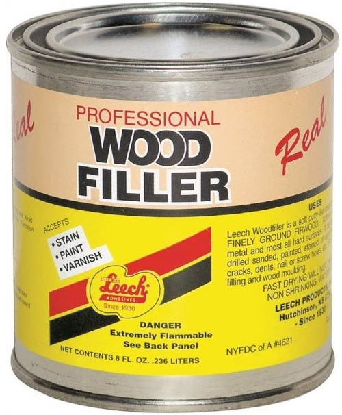 Leech LWF-68 Superior Grade Real Wood Filler, 8 Oz