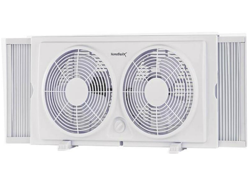 PowerZone F-5280A Twin Window Fan with 2-Speed, 7"