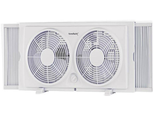 PowerZone F-5280A Twin Window Fan with 2-Speed, 7"