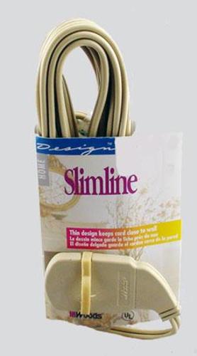 Slimline 2239AC Household Extension Cord, Tan, 16/2 x 7&#039;