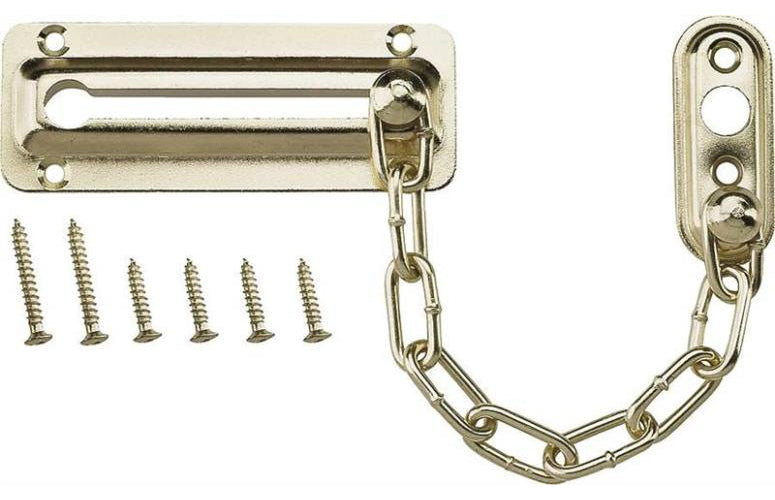Prosource 807277-SC-PS Steel Chain Door Locks, Satin Chrome