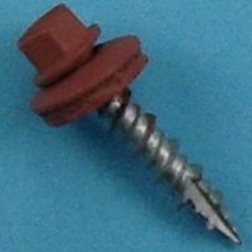 Acorn SW-MW1BR Metal To Wood Screw, 1", Red