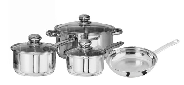 Kinetic 29081 Classicor Series Stainless Steel Cookware Set with Lids, Stainless Steel