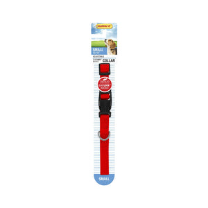 Westminster Pet 7N31141 Ruffin' It Adjustable Dog Collar, Nylon, Red, 10 - 16"