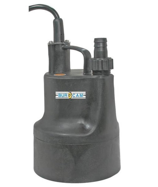 Bur Cam 300506BPS Submersible Utility Pump, 1/6 HP