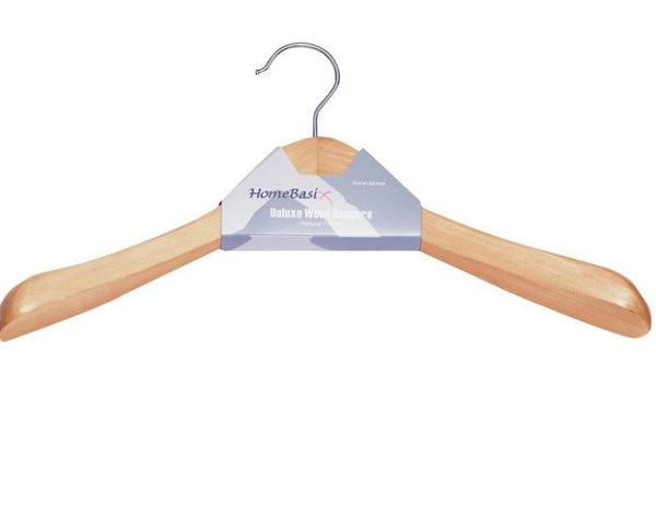 Simple Spaces HEA00045G-N Premium Coat Hanger, Natural, Wood