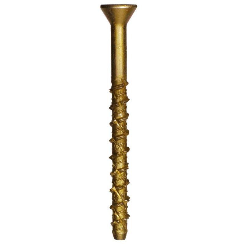 GRK 57156 Caliburn Concrete Flat Head Gold Screws, #1/4 x 2-1/4"