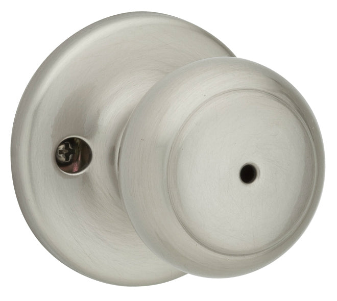 Kwikset 300CV 15 RCAL RCS Round Colonial Flat Ball Door Knob Lockset, Satin Nickel