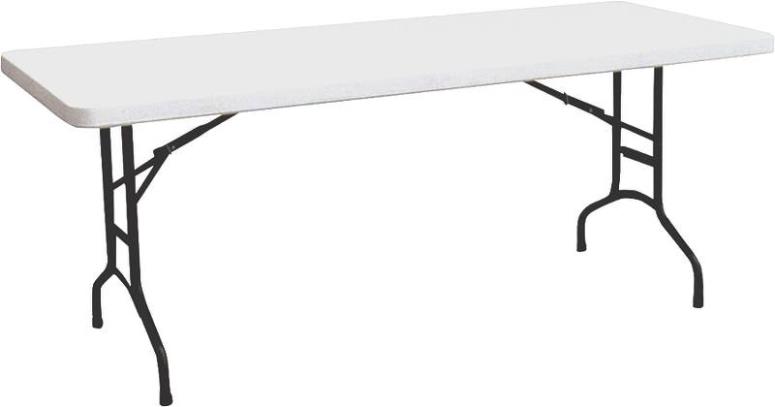 Simple Spaces TBL-040  Banquet Table with Folding Leg 6&#039;, White