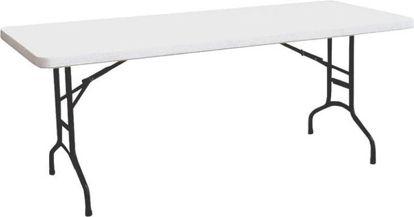 Simple Spaces TBL-040  Banquet Table with Folding Leg 6&#039;, White