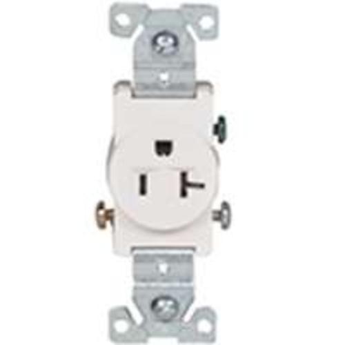 Cooper Wiring TR1877W-BXSP Tamper Resistant Single Receptacle, 20 Amp, White