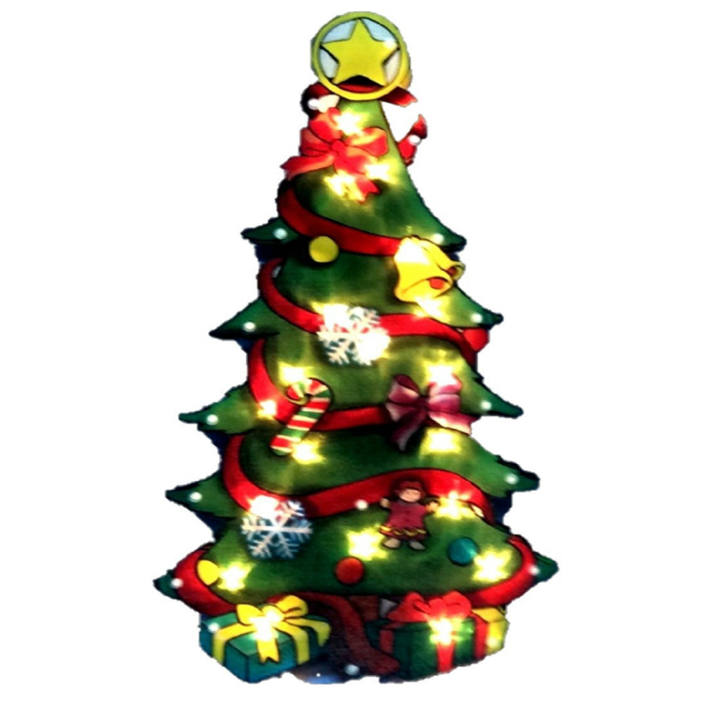 Santas Forest 60327 Double Sided Christmas Tree, 17 Inch