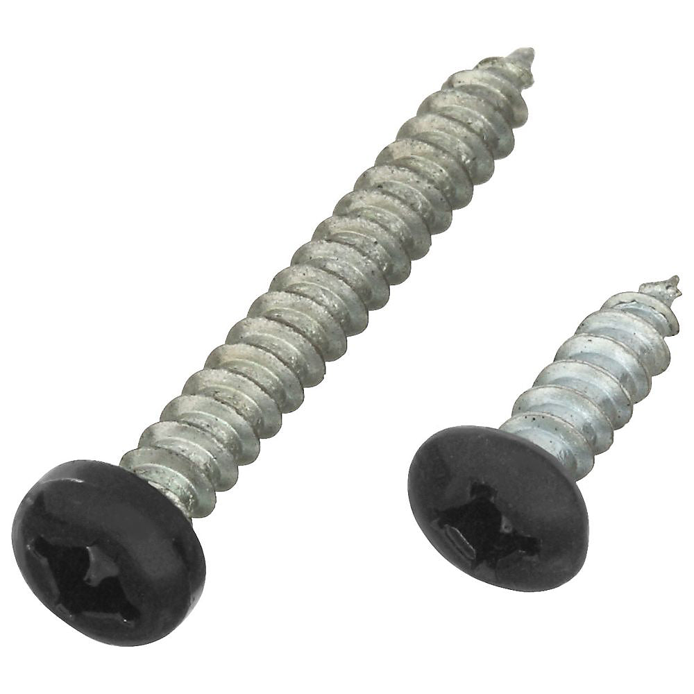 National Hardware N219-014 V211S Screws, Black, #7x1-1/4&1/2"