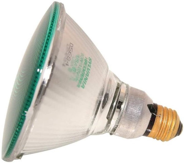 Sylvania 16665 Hardglass Reflector Lamp Bulb, 90-Watt, Green