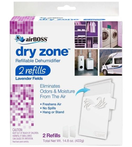 airBOSS 761.4 Dry Zone Refillable Dehumidifier, 2 Refills