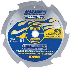 Irwin 4935201 WeldTec Corded Circular Fiber Cement Saw Blade, 7-1/4"