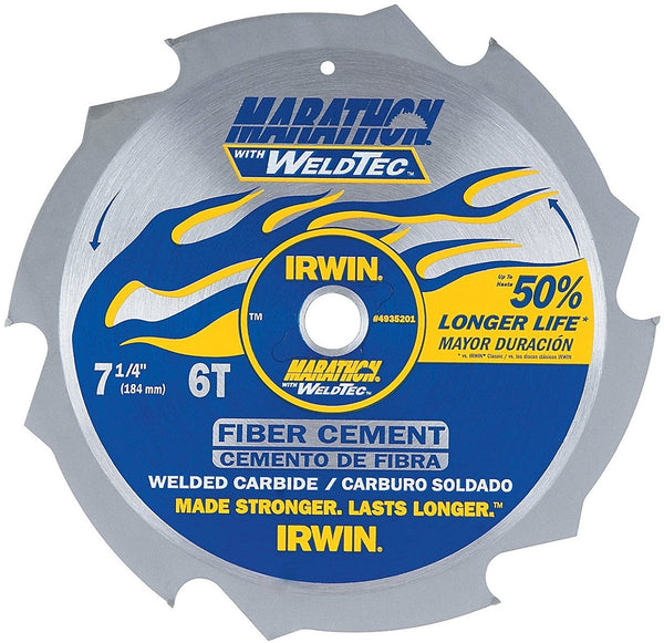 Irwin 4935201 WeldTec Corded Circular Fiber Cement Saw Blade, 7-1/4"