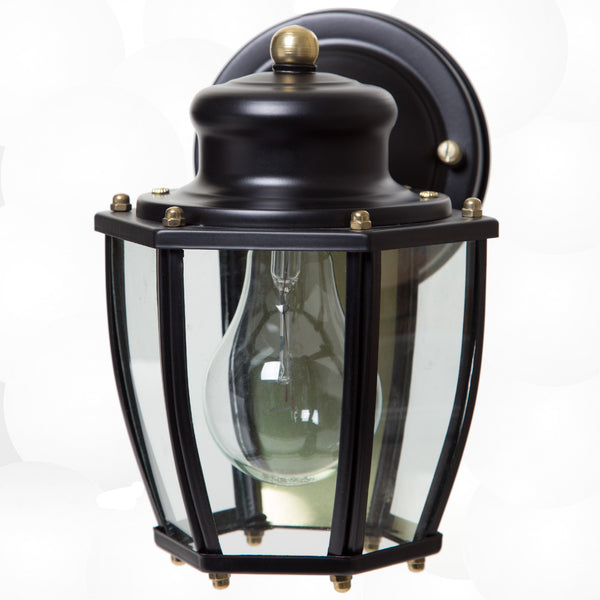 Boston Harbor HV-66961-BK Single Light Wall Lantern,  Black