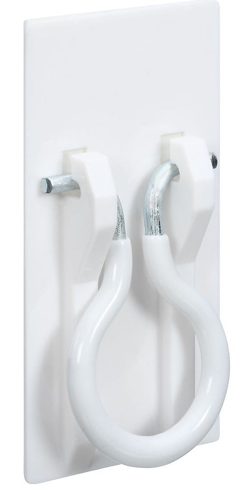 National Hardware N308-304 V2716 Self-Adhesive Broom And Mop Holder, White