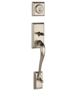 Kwikset 800HE-15 SMT Adjustable Door Handleset, Satin Nickel, 17-9/16" L