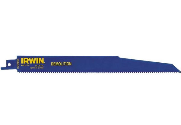 Irwin 372960 Demolition Reciprocating Saw Blade, 9", 10 TPI