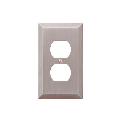 Amerelle 163DBN 1 Duplex Wall Plate, Brushed Nickel