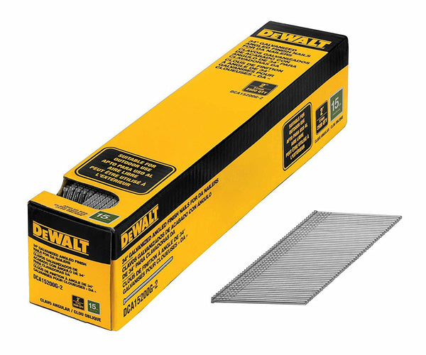 DeWalt DCA15250G-2 15-Gauge DA Angled Finish Nails, 2-1/2"
