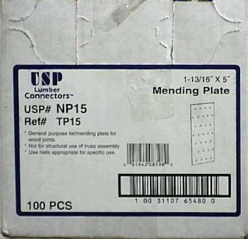 Usp Structural Connectors NP15 Plate Mending 2&#039;&#039; X 5&#039;&#039; 20 Gauge