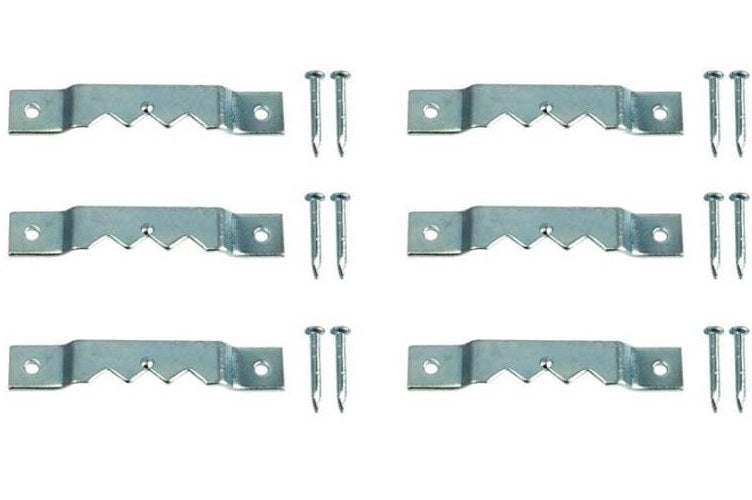 Prosource PH-121140-PS Picture Frame Hangers, Small, Zinc-Plated, 6/Pack