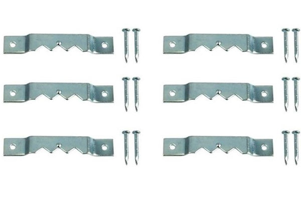 Prosource PH-121140-PS Picture Frame Hangers, Small, Zinc-Plated, 6/Pack