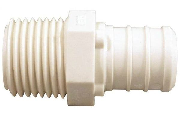 Apollo Valves PXPAM3412 Poly Alloy PEX Male Adapter, 1/2" MPT x 3/4" Barb