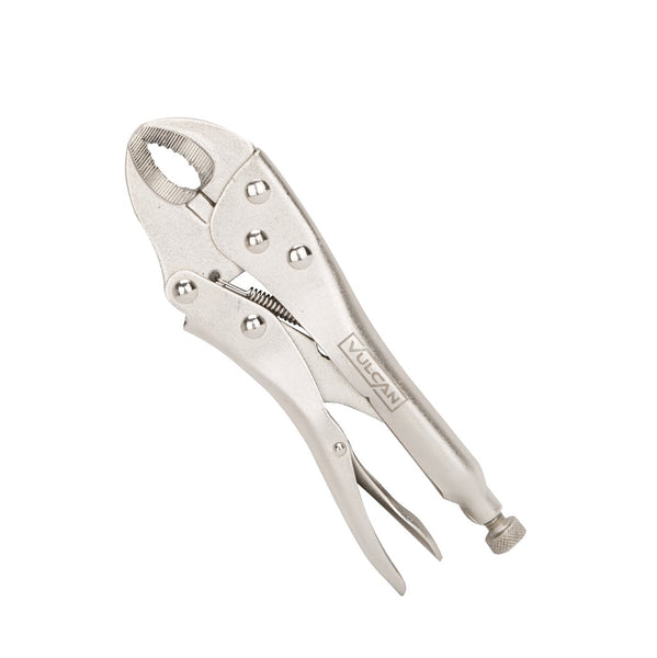 Vulcan PC927-24 Curved Jaw Locking Plier, Nickel Plated, 7" L