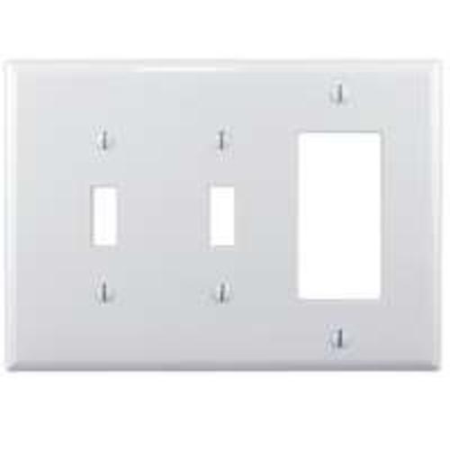 Cooper Wiring PJ226W 2 Toggle/1 Rocker Wallplate, White
