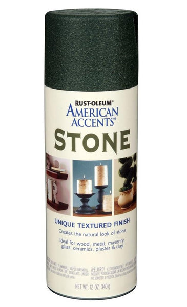 Rust-Oleum American Accents 238325 Stone Spray Paint, Canyon Moss, 12 Oz.