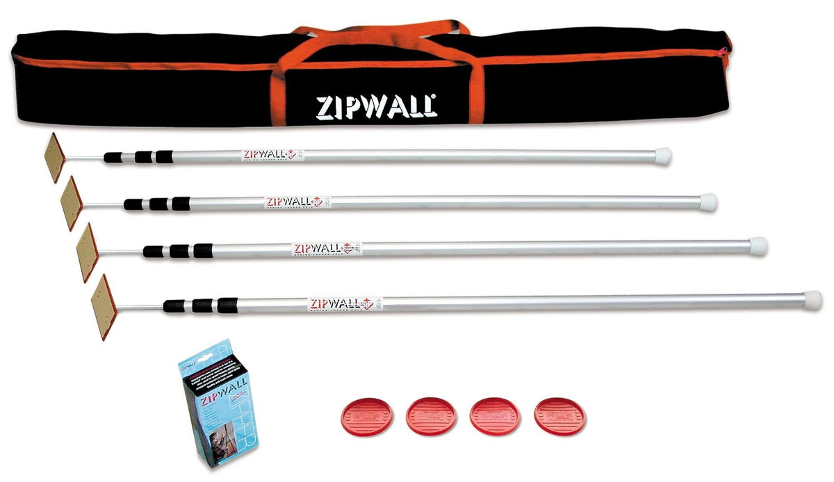 Zip Wall SLP4 Spring-Loaded Poles For Dust Barriers, 3.5"  x  5.2"  x  59"
