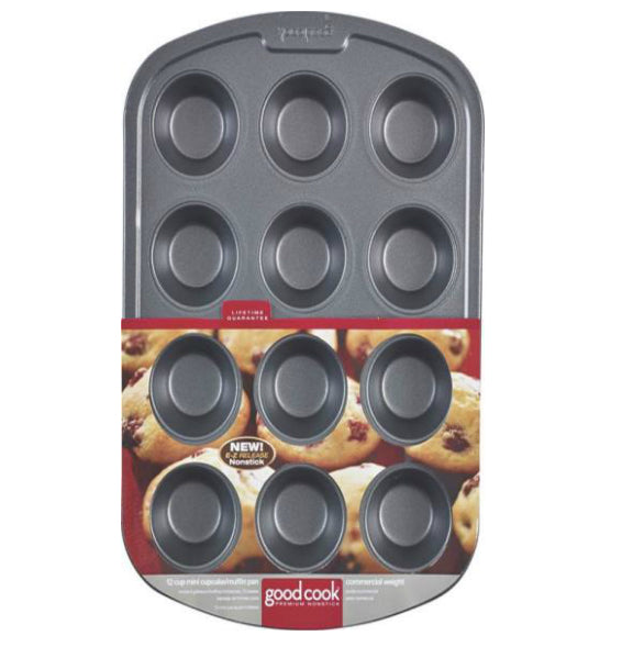 Good Cook 004031 12 Cup Muffin Pan, 2-3/4"